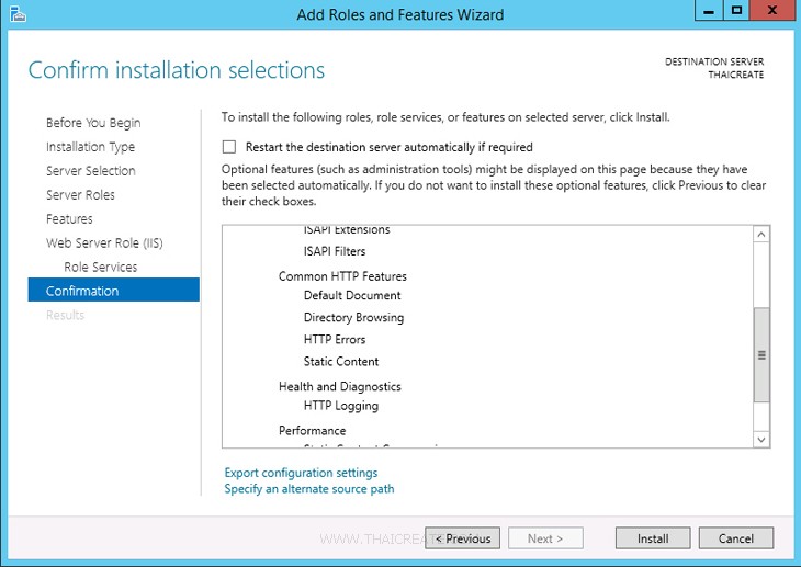 Windows Server 2012 IIS Web Server